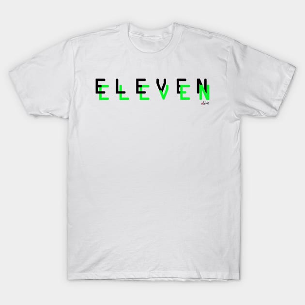 Eleven Eleven Green 2 T-Shirt by Moist T'z 